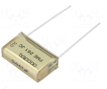 47nF/1000VDC, 500VAC, ±10%, papīra kondensators, 20.3mm, 24x7.6x11mm, KEMET