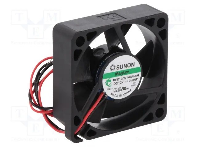 35x35x10mm, DC12V, MagLev, 10.99m3/h, 21.8dBA, 7500RPM, 0.42W, Ventilators