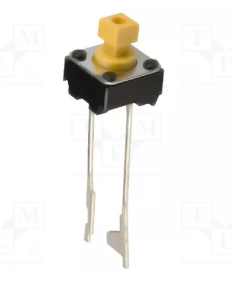 Mikroslēdzejs horizontāls, 6x6x4mm, SPST-NO, OFF-(ON), THT, 0.05A/24VDC, 1.47N, L=4mm, 2pin