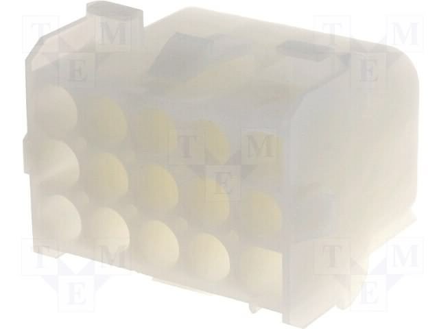 15pin(3x5), korpuss kontaktam "mama", 6.35x6.35mm, NLS serija, taisns