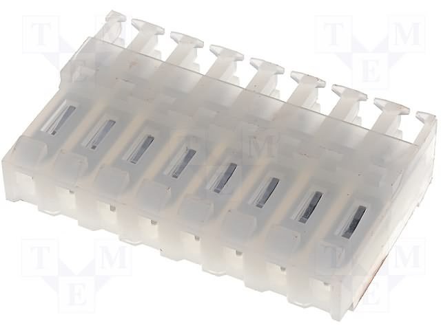 8pin, štekers/mama uz vadam, IDC, solis=3.96mm, 20AWG, 0.8mm², 300V/8A, CE156