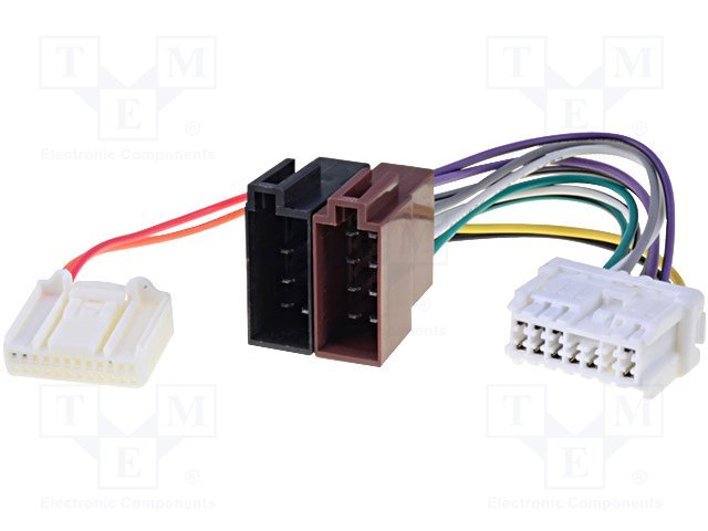 ZRS-208 štekers  Dacia, Renault =>ISO auto savienotājvads Dacia, Renault auto savienotājvads