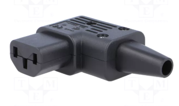 Tikla ligzda, 250VAC, 10A, C13(F), vadam, leņķisks, labais, SCHURTER