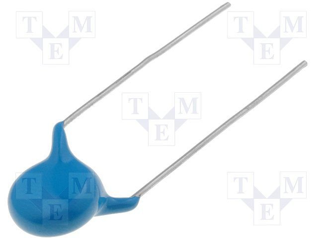 2.2nF 400VAC keramisks kondensators, Y5V, ±20%, P10mm, suppression Y1