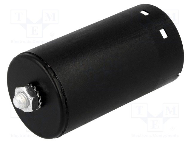 120.0/250VAC, ±10%, elektromotoru kondensators, klemes 6.3mm, M8, 6.3mm, Ø45.5x84mm