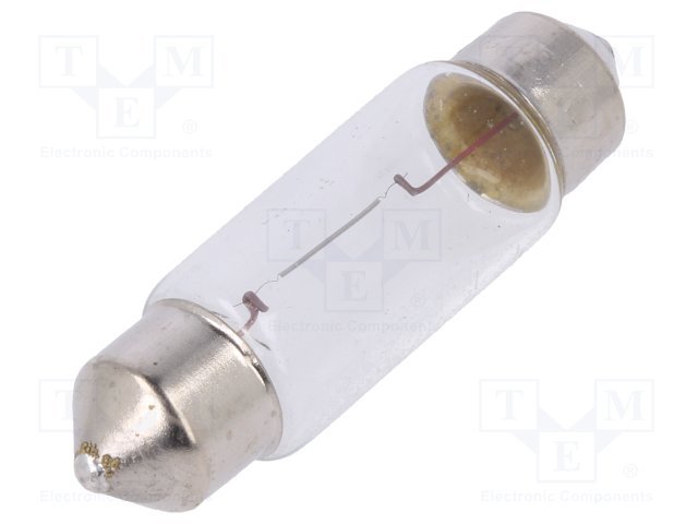 Spuldze 12V, 416mA, 5W, SV8,5s, Ø11x35mm, balta