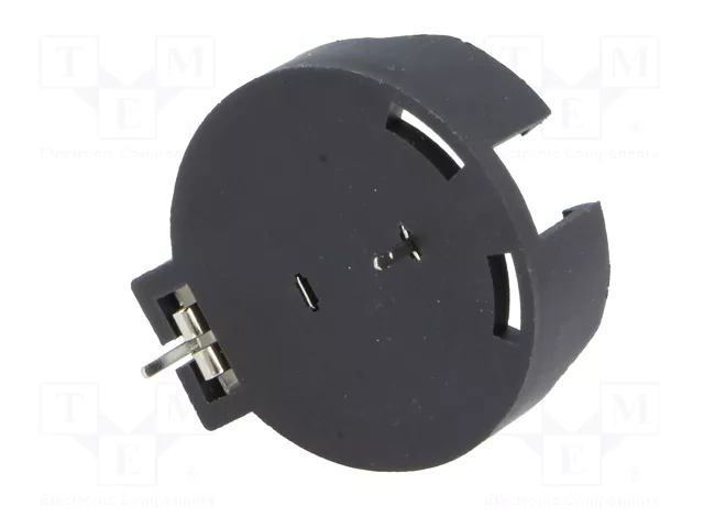 Bateriju turētājs SN2450, plastmasas, horizontals, melna, THT, 1 baterija