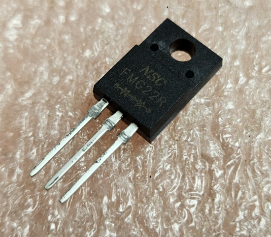FMG22R 2*Diodes 200V, 2*5A, 50ns (Katod-ANOD-Katod), TO-220FP