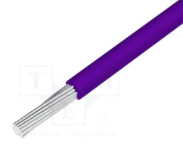 Kabelis montāžas, daudzdzislas, 0.5mm2, CU, violeta krasa