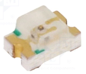 Gaismas diode SMD, dzeltens, 0805(2x1.25mm), 85...120mcd, 1.6...2.4V/20mA, 590nm, 120grad., 0805