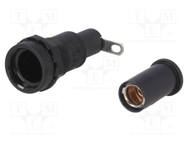 Drošinātāju turētājs 5x20mm, 10A, 250VAC, par paneļu