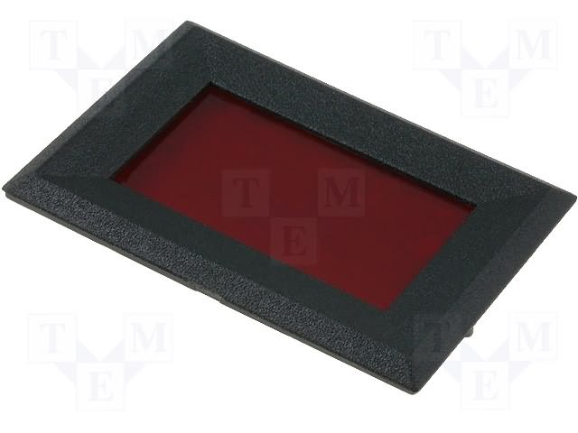 Stikls 28x38x2.3mm, sarkana krasa