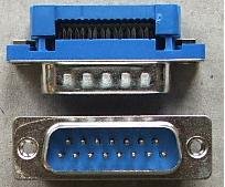 15PIN D-SUB, štekers, Flatcable IDC connector