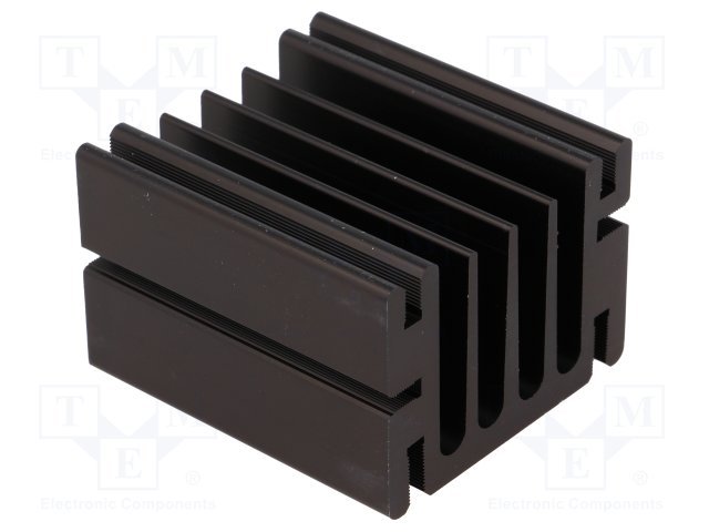 Radiators 50x46x33mm, TO220, aluminijs, melna krasa