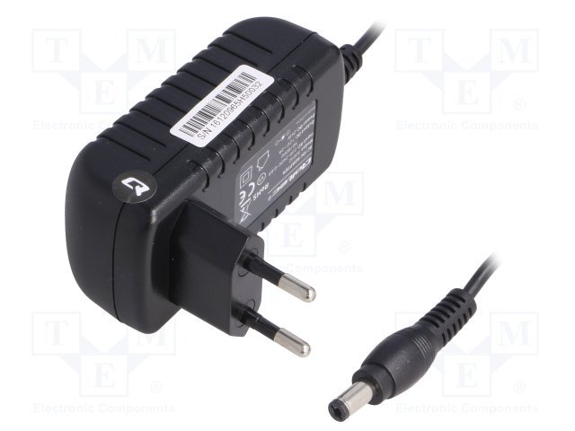 Barošanas bloks 220V=>12V, 2A, 5.5/2.5mm, 24W, 0.138kg.
