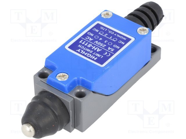 Gala slēdzis, pin plunger Ø6.8mm, NO + NC, 5A/250VAC, IP64, 64x28x25mm