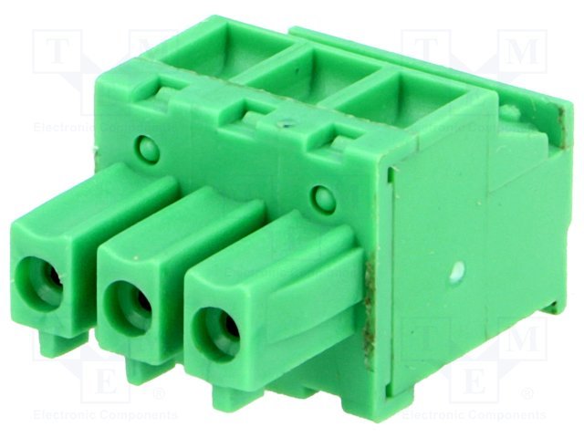 Terminal blocks vadam, ligzda, 3pin, 3.81mm, 0.5÷1.5mm2, leņķisks, 7A