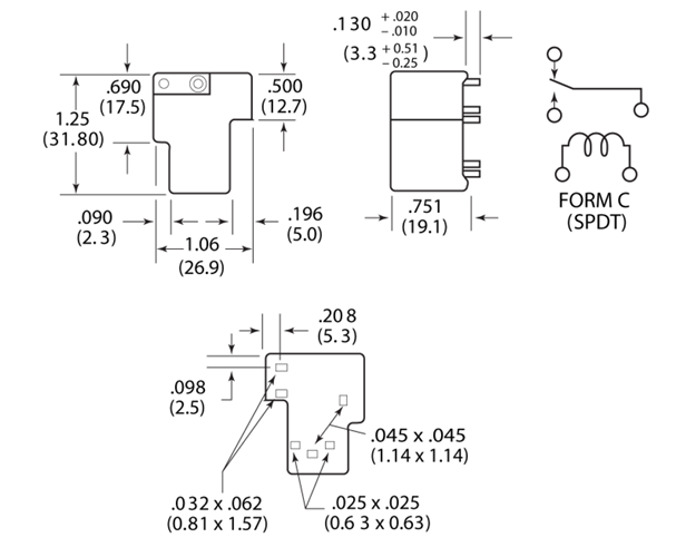 Relejs DC12V, SPDT, 40A/250VAC, 30A/28VDC, 155R(77mA), viens kontakts uz pārslēgšanu, 19.1x26.9x31.8mm, ZETTLER