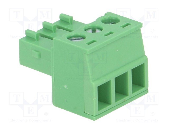 Terminal blocks vadam, ligzda, 3pin, 3.81mm, 0.5÷1.5mm2, taisns, 7A