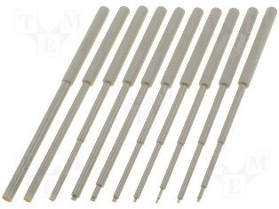 Skrūvgriezis komplekts plastmasas, 10gab., 0,5 x 1,3 mm | 1,8 mm | 115 mm, 0,7 x 1,0 mm | 1,4 mm | 115 mm, 0,7 x 1,0 mm | 3 mm | 115 mm, 0,7 x 2,0 mm