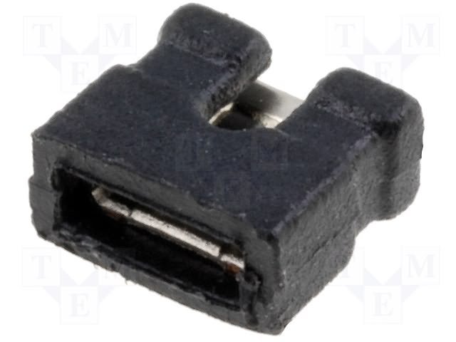 Savienotājs (Jumper), solis 2,00mm, atvērtā, melna