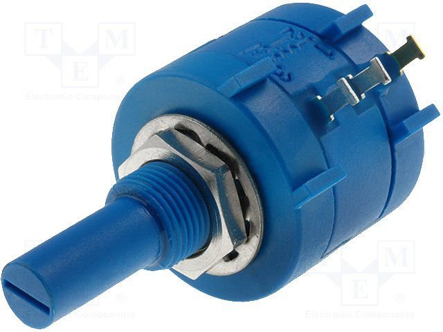 2K/2W maiņigs rezistors daudzapgriežams, plastmasas ass 6mm