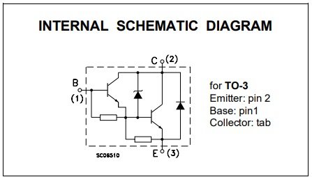 BU941ZPFI Tranzistors NPN-darl+diod, 350V, 15A, 65W, TO-3PF