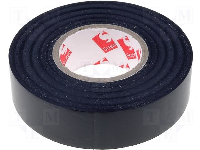 Izolenta melna krasa, 19mm x 25m