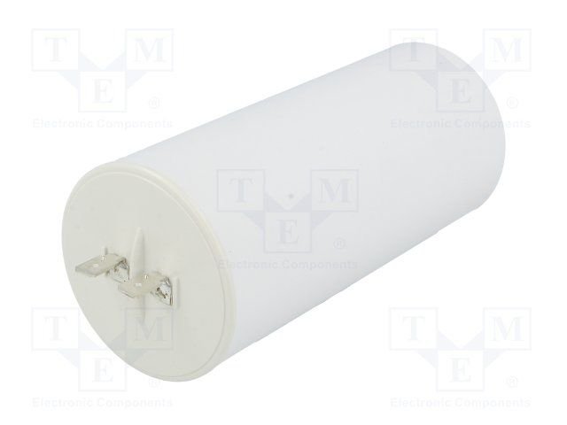 65.0/450VAC, ±10%, elektromotoru kondensators, klemes 6.3mm, 10000h, Ø55x119mm