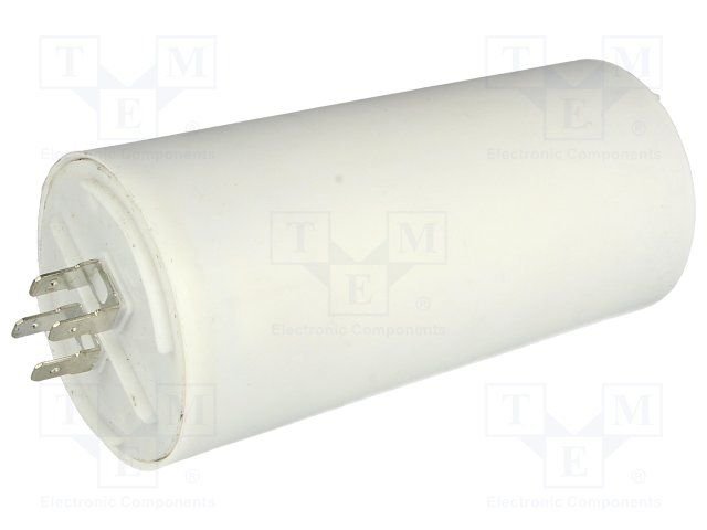 80.0/450VAC, ±5%, elektromotoru kondensators, spailes 6.3mm, 3000h, Ø60x120mm