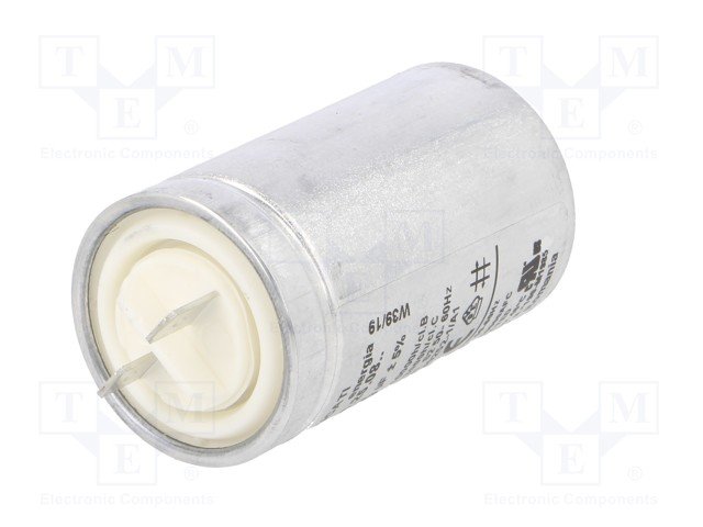 6.3/425VAC, ±5%, elektromotoru kondensators, klemes 6.3mm, 10000h, Ø35x60mm