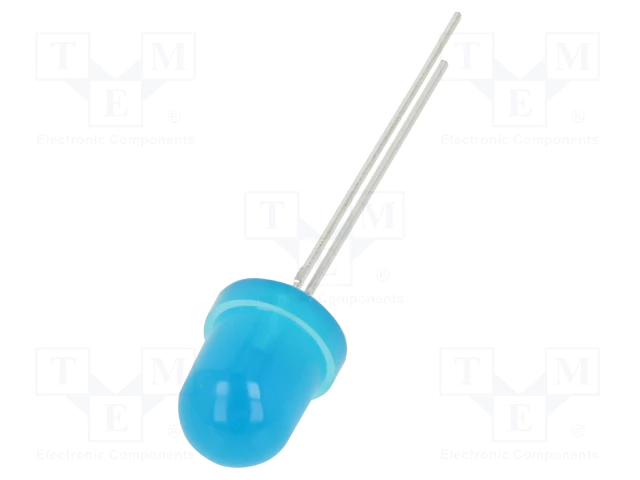 8mm, zila, 780mcd, 60°, 2.6...3.4V/20mA, 470nm, matēta, gaismas diode