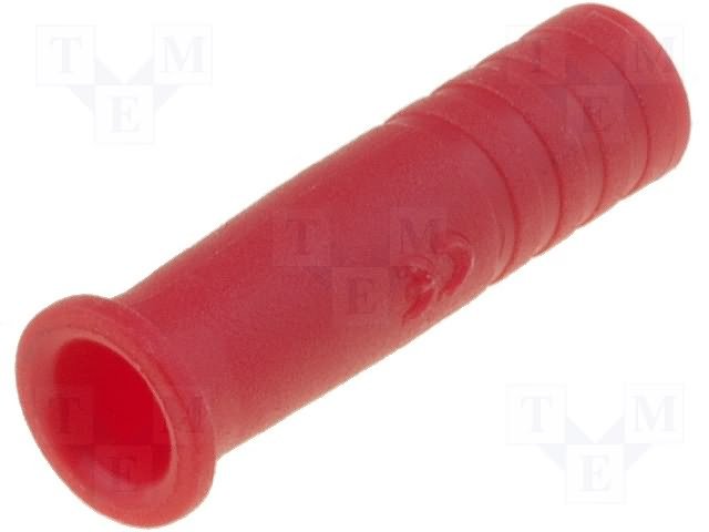 Testera ligzda, 2mm, 10A, uz vadam, 2mm banānam, sarkans