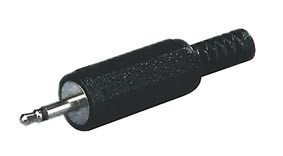 2.5mm štekers, mono, plastmasas, uz vadu, ar amortizatoru