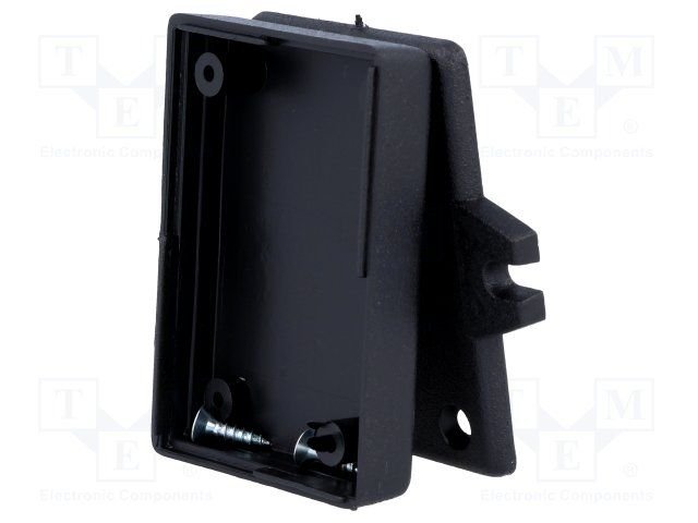 Plastmasas korpuss, 47x66x16mm, ABS, melnā krasa, ar piestiprinājumiem