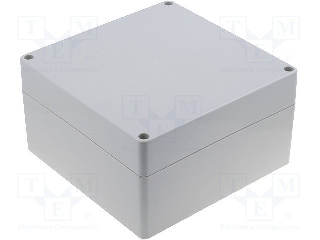 Plastmasas korpuss, 160x160x90mm, IP65, ABS, pelēkā krasa