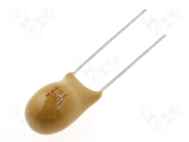 100/16V 105C-T, tantala kondensātors