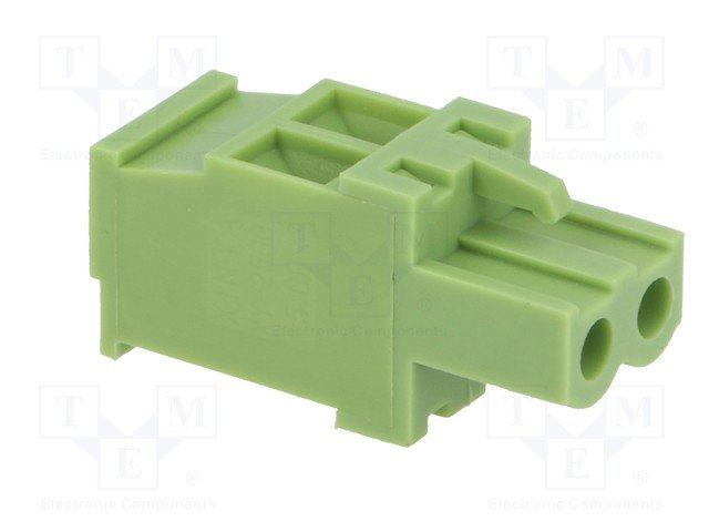 Terminal Blocks uz vadu, ligzda, 2pin, 5.08mm, 2.5mm2, 12A, leņķisks 90°