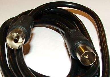 TV štekers/TV ligzda melns vads, 1.5m