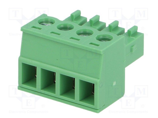 Terminal blocks vadam, ligzda, 4pin, 3.81mm, 0.5÷1.5mm2, taisns, 7A