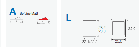 Taustiņslēdzis DPST, ON-OFF, 16A/250VAC, 25x30x33mm, IP44, (--O), 6.3x0.8mm, apg. 230VAC, sarkana krasa, ar fiksāciju