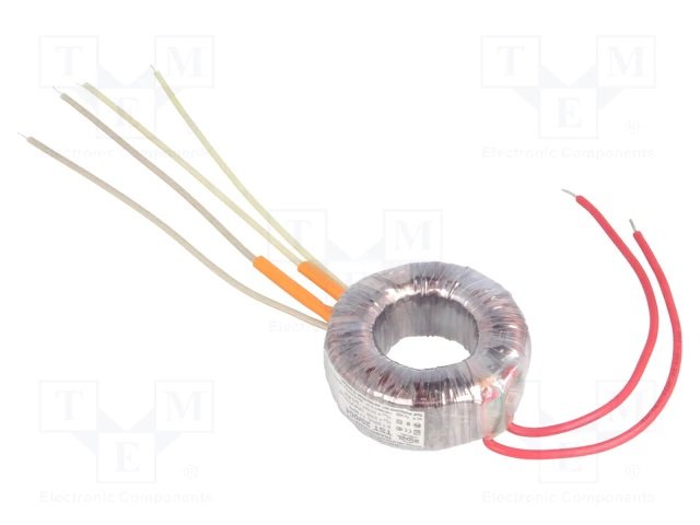 Transformators 220V=>2x12V, 2x830mA, 20VA, Ø70x30mm, toroids