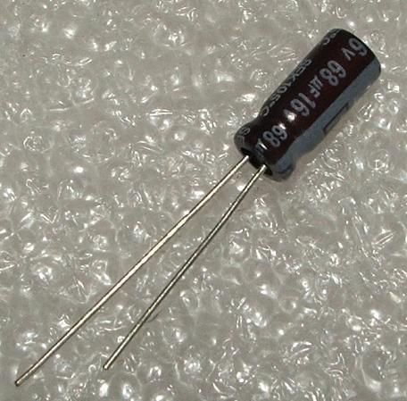 68/16V, 105C, Ø5x11mm, ±20%, Kondensators elektrolītisks, 2000h, TEAPO, ar lokaniem izvadiem