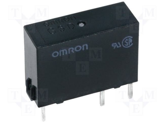Relejs DC12V, SPST-NO, 5A/250VAC, 5A/30VDC, 720R(16.7mA), viens kontakts uz saslēgšanu, 17.5x6.5x12.5mm, OMRON