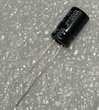 1000/10V, 85C, Ø8x14mm, ±20%, Kondensators elektrolītisks, 1000h, MASCCON, ar lokaniem izvadiem