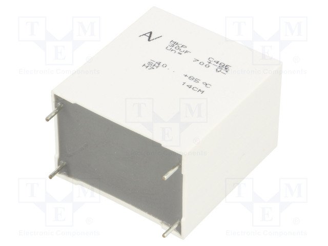 30mkF/700VDC, ±5%, DC-Link, polipropilēna kondensātors 37.5x20.3mm, 42x45x30mm, KEMET