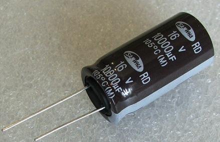 10000/16V, 105C, Ø18x35.5mm, ±20%, Kondensators elektrolītisks, 2000h, SAMWHA, ar lokaniem izvadiem