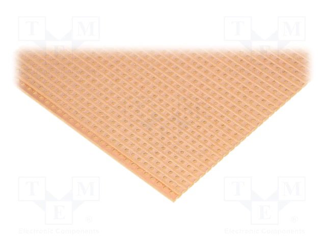 Maketēšanas plate 75x100mm caurumiem, getinaks, kontakti ir savienoti līnijā, solis 2.54mm, 1.6mm