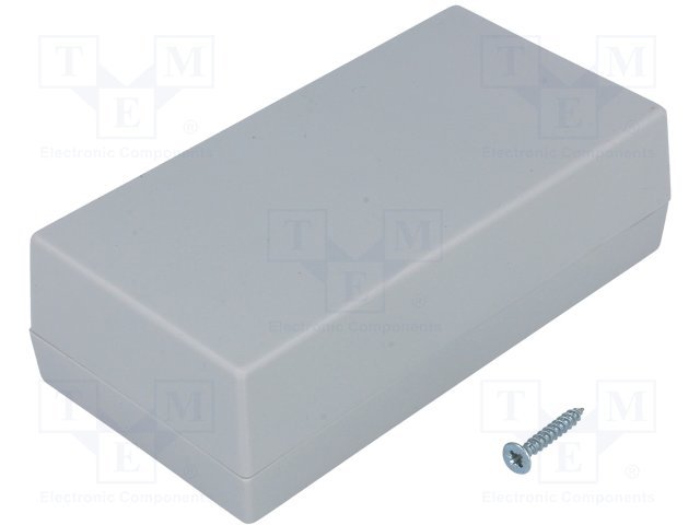 Plastmasas korpuss, 55x106x31.7mm, polistirens, pelekā krasa