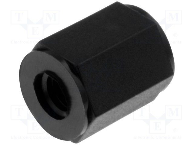 Distancers plastmasas L=10mm, M5 iekšeja vitne- M5 iekšeja vitne, mēlnā krasa